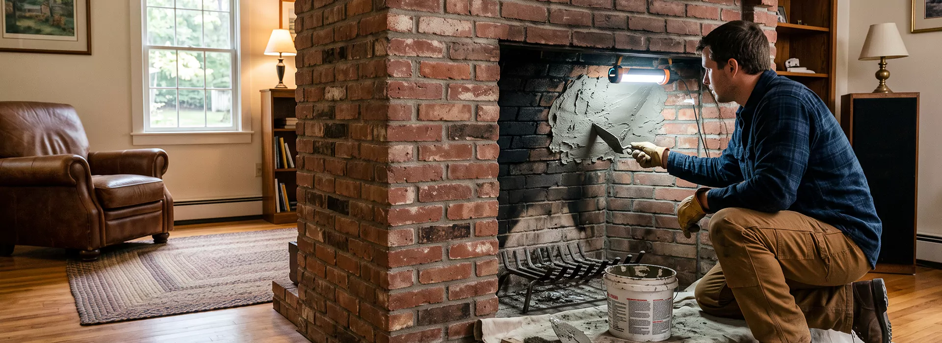 Fireplace Smoke Chamber Repair in La Mirada