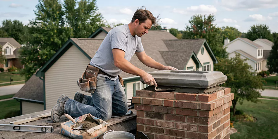Stone Chimney Crown Installation La Mirada