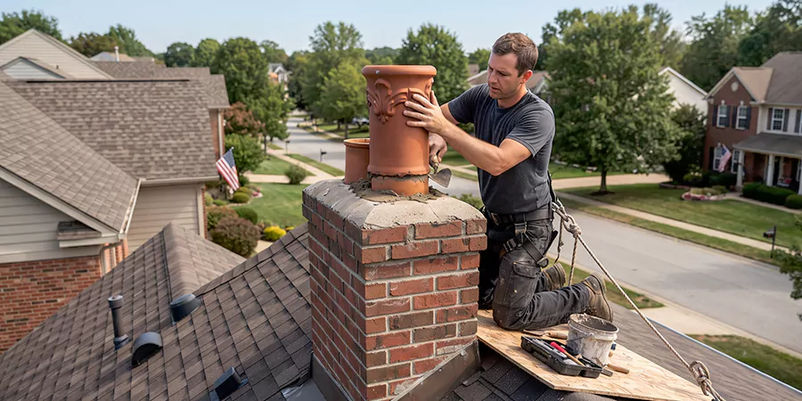 Decorative and Custom Chimney Pot Installation La Mirada