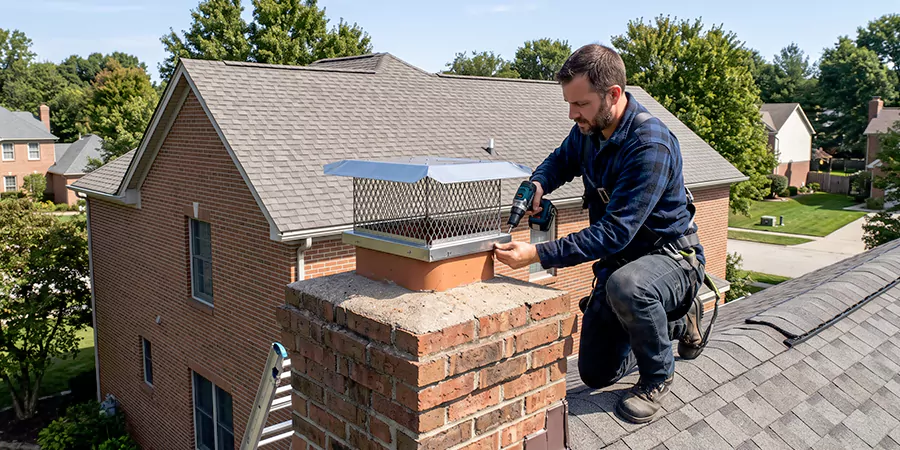 Masonry Chimney Spark Arrestor Installation La Mirada