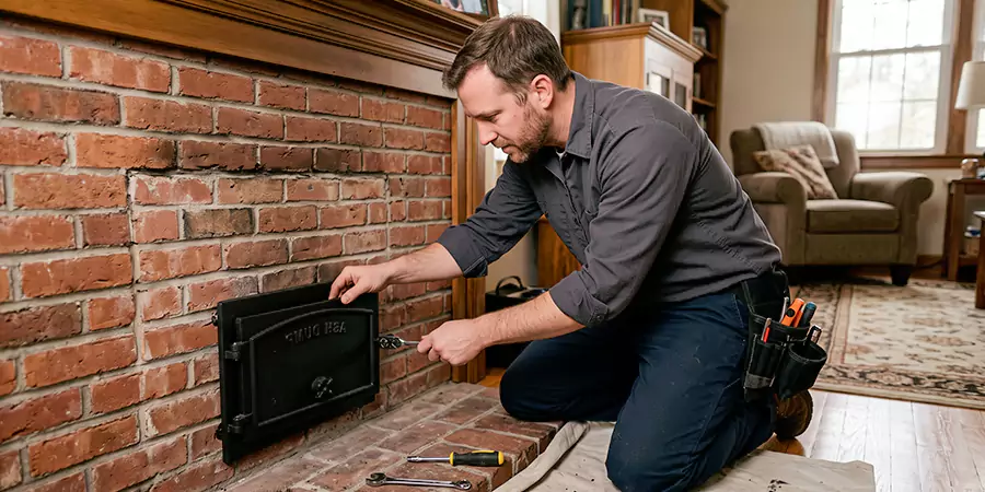 Fireplace Ash Dump Door Installation La Mirada