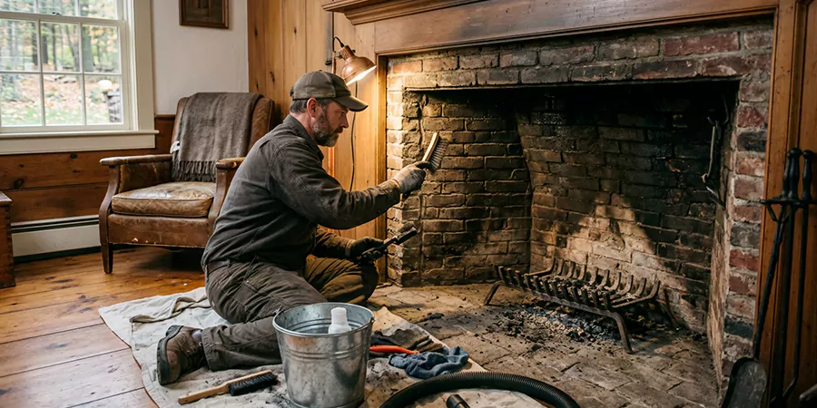 Inglenook and Coal Burning Fireplace Restoration La Mirada